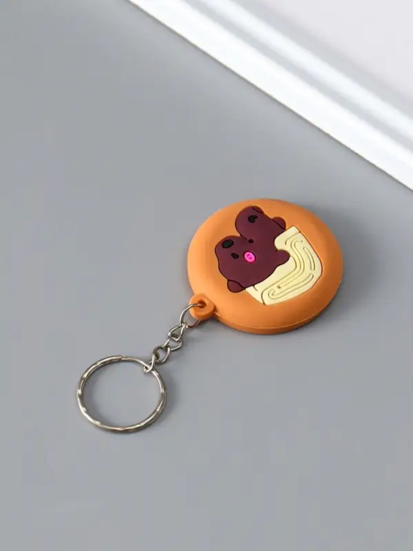 Брелок резина с зеркалом "Капибара" МИКС 4,2х4,2х0,6 см