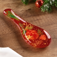 Подставка под ложку новогодняя Дорого внимание &laquo;Успеха&raquo;, 21,4 х 7,5 см, стекло