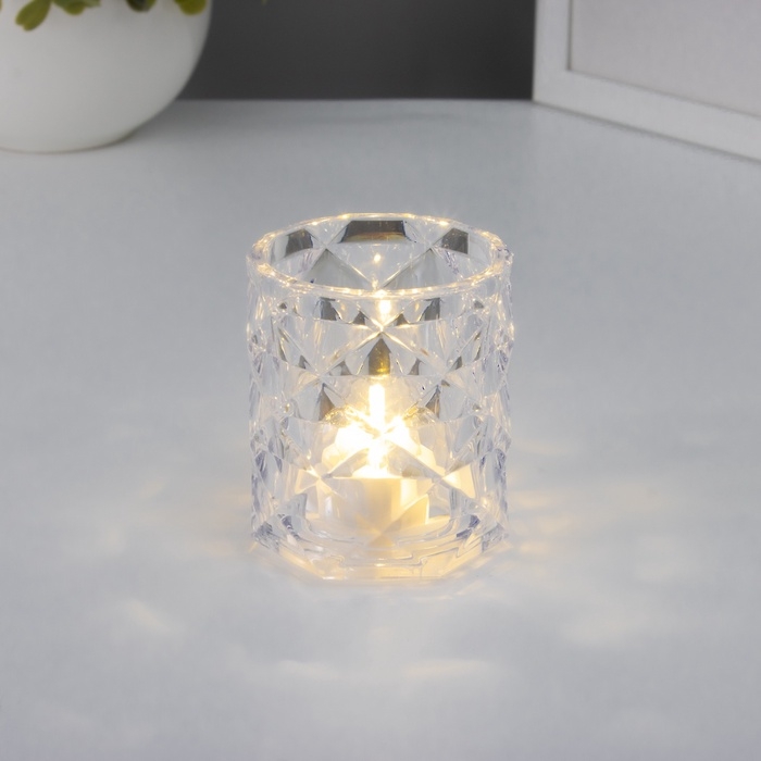 Ночник "Хрустальный бокал" LED 0.3Вт 4,9х4,9х5,5см