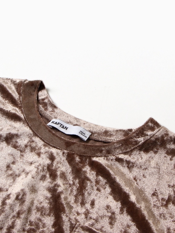 Комплект женский  (футболка и шорты) KAFTAN Velvet р. 40-42, кофейный