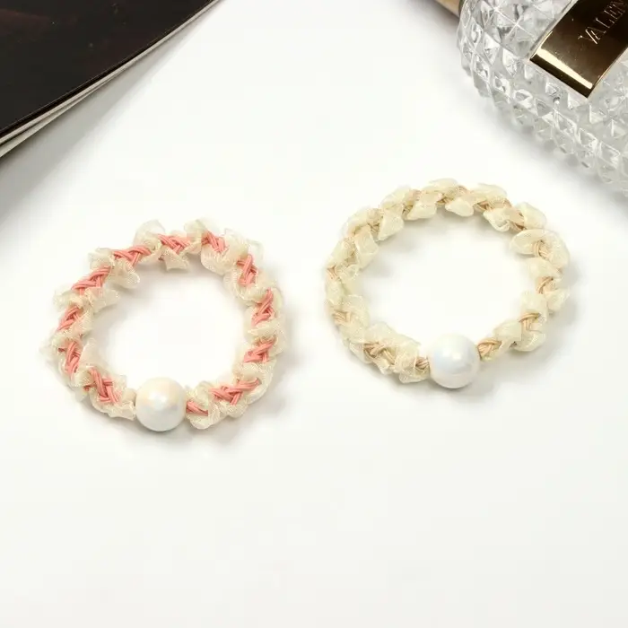 Резинка для волос "Альта" люкс шарик, 5 см, микс