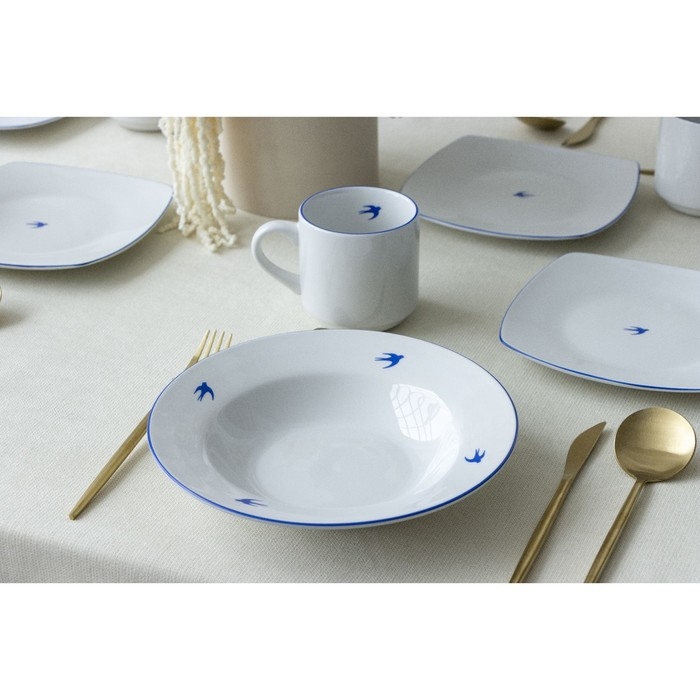 Кружка белая керамическая &laquo;Ласточка&raquo;, 300 мл