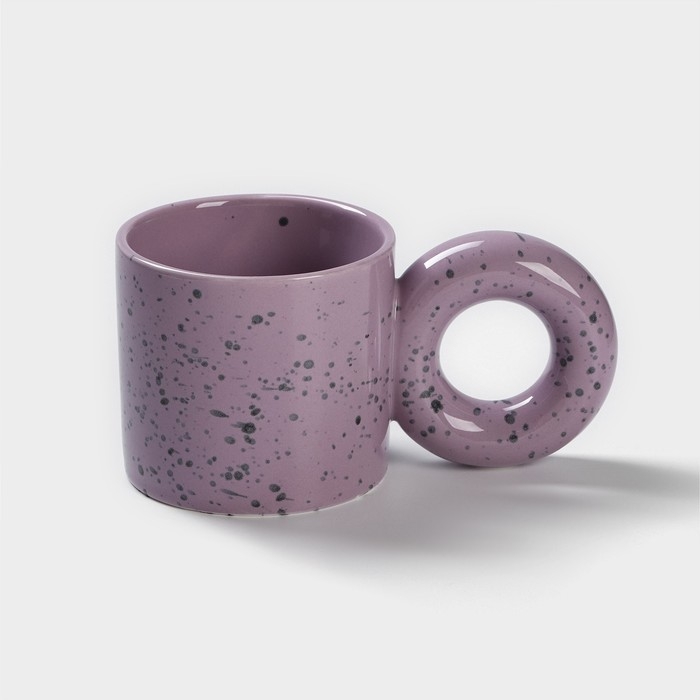 Кружка керамическая &laquo;Бублик&raquo;, 300 мл, цвет сиреневый