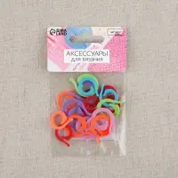 Кольцо-маркер для вязания, d=1.6 / 2.1 см, 20 шт., разноцветное