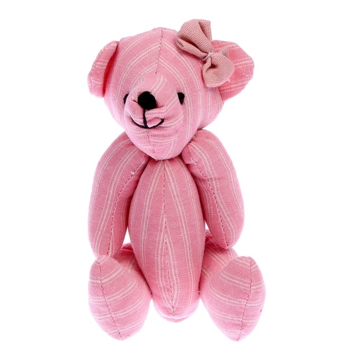 Мягкая игрушка &laquo;Полосатый мишка&raquo;, мальчик и девочка, виды МИКС