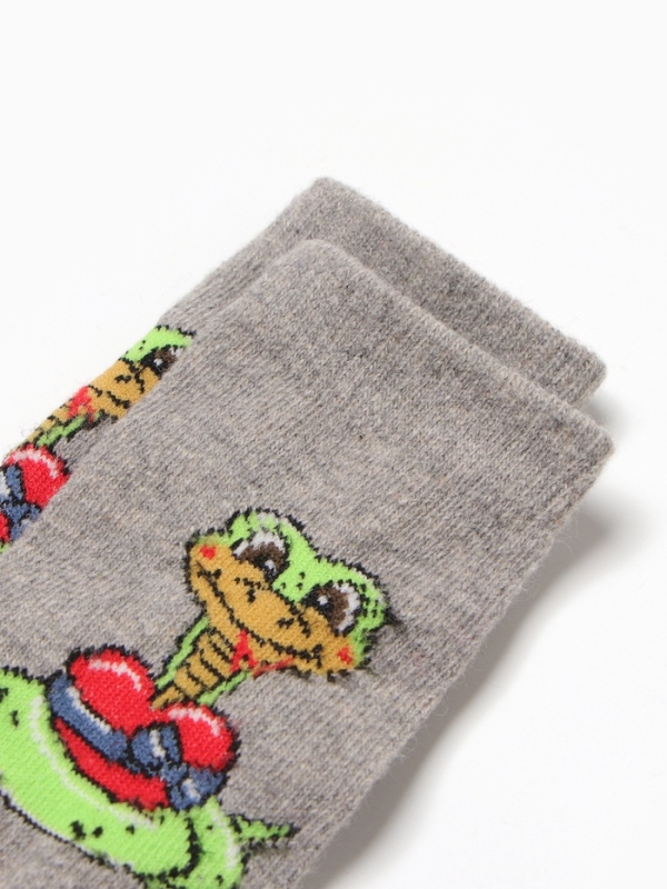 Носки женские "Змейка с сердцем", цвет серый, р-р 36-40