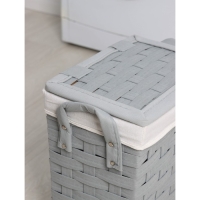 Корзина для белья Доляна &laquo;Плетение&raquo;, 37&times;24&times;42 см, цвет серый