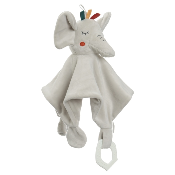 Комфортер - игрушка &laquo;Слоник Эли&raquo;, погремушка, прорезыватель, цвет серый, Крошка Я