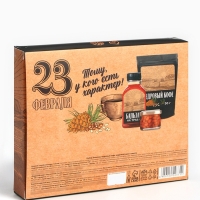 Набор &laquo;Сила Сибири&raquo;: кедровый орех в сосновом сиропе 25 г., бальзам 100 мл., кедрокофе 50 г.