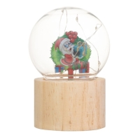 Ночник &laquo;Шар-дед мороз с подарком&raquo; LED 3хAG10 шар 8см 6,5х6,5х11,5см