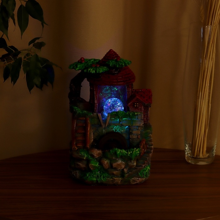 Фонтан Фонтан "Большой дом с лестницей" 25х15 см (с подсветкой)