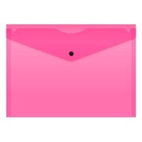 Набор папок-конвертов на кнопке 12 штук, А4, 180 мкм, Calligrata Neon, полупрозрачные, неоновый МИКС