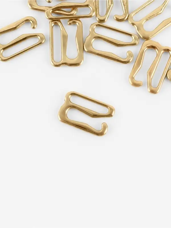 Крючок для бретелей, металлический, 10 мм, 20 шт., цвет золотой