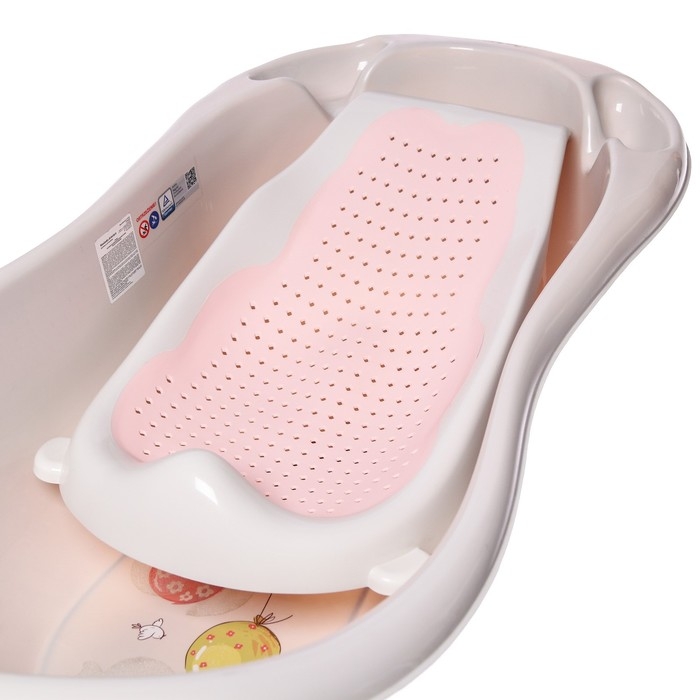 Горка для купания, цвет белый/розовый