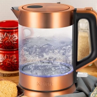 Чайник электрический стеклянный с подсветкой КТ-6656 - 1.5 л