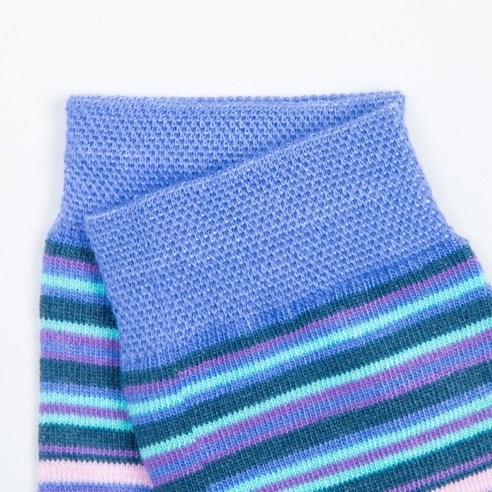 Носки женские, цвет голубые полоски, размер 23-25