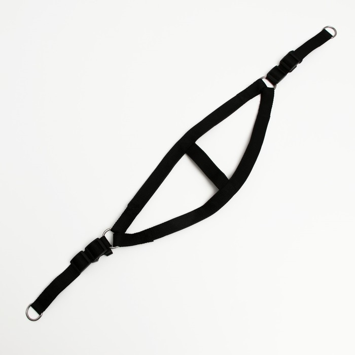 Шлейка "Комфорт" комбинированная, 2,5 см, ОШ 55-60 см, ОГ 60-65 см, чёрная