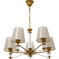 Люстра 1091/5GD 40Вт Е27 золото 60х60х38-78 см BayerLux