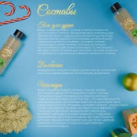 Новогодний подарочный набор косметики &laquo;Зимняя вьюга&raquo;, с ароматом мяты и корицы. Золотая серия.