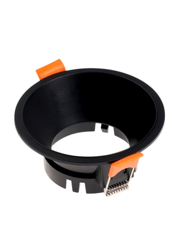 Светильник встраиваемый под лампу MR16, круг, пластик, черный