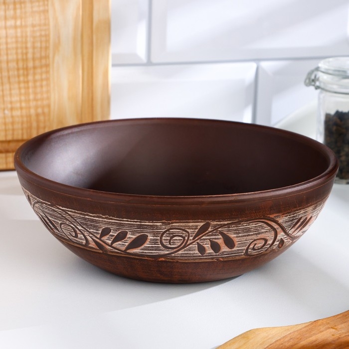 Салатник классический &laquo;Ангоб&raquo;, 1л, 6 х 18,5 х 18,5см