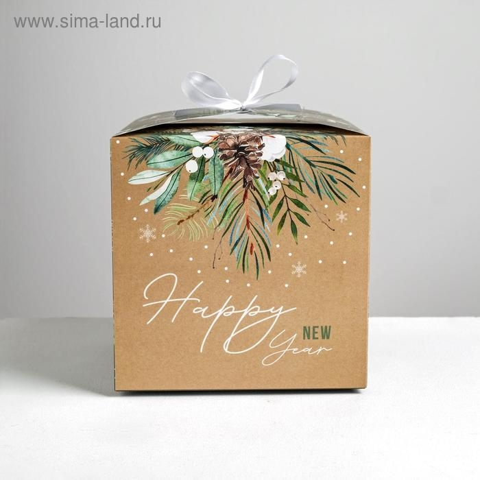 Коробка подарочная новогодняя складная &laquo;Волшебство&raquo;, 18 х 18 х 18 см, Новый год