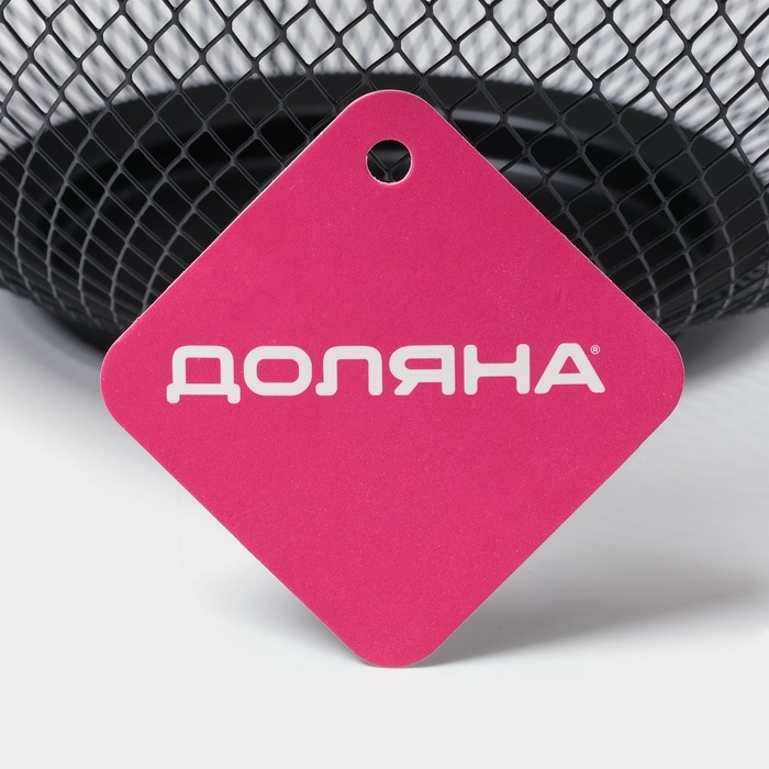 Фруктовница Доляна &laquo;Сетка&raquo;, 26,5&times;26,5&times;12,8 см, чёрная