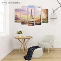 Модульная картина "Париж"(2-23х52; 2-24х70; 1-24х80) 120х80см Модульная картина "Париж"(2-23х52; 2-24х70; 1-24х80) 120х80см