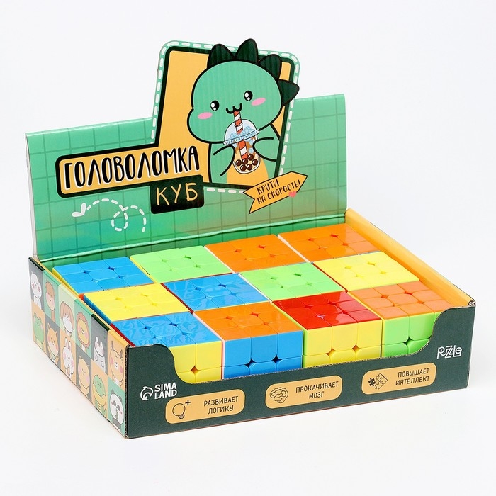 Кубик Рубика, игрушка механическая &laquo;Собери цвет&raquo; 5,5см , в шоубоксе