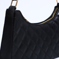 Сумка-багет на молнии, цвет чёрный Сумка-багет на молнии, цвет чёрный