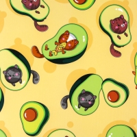 Коврик под миску нескользящий &laquo;Авокадо кот&raquo;, 43х28 см