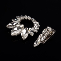 Декоративная застёжка, 9,6 &times; 6 см, цвет серебряный