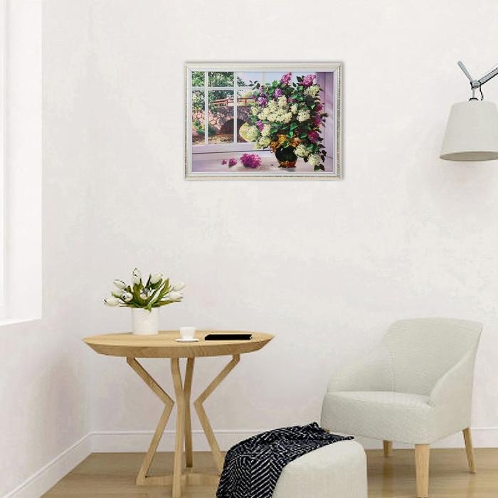 Картина Картина "Букет на подоконнике" 56*76 см