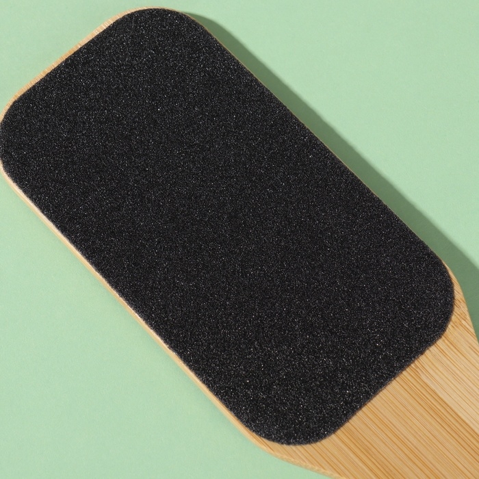 Пилка для ног &laquo;BAMBOO&raquo;, наждачная, двусторонняя, с подвесом, 25 см, бамбуковая