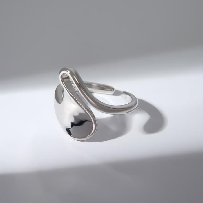 Кольцо «Завитки» изгибы , цвет серебро, безразмерное Кольцо «Завитки» изгибы , цвет серебро, безразмерное