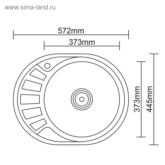 Мойка кухонная Accoona AB4557-R, врезная, правая, толщина 0.6 мм, 570х450х165мм, глянец Мойка кухонная Accoona AB4557-R, врезная, правая, толщина 0.6 мм, 570х450х165мм, глянец