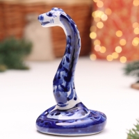 Сувенир "Змея", №6, гжель, 11 см