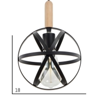 Светильник BayerLux 88304/1 E27 40Вт черный 17,5х17,5х20,5-120 см