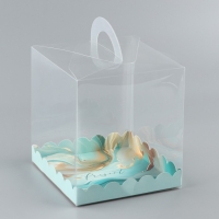 Коробка кондитерская, сундук, упаковка, &laquo;Бирюза&raquo;, 16 х 16 х 18 см