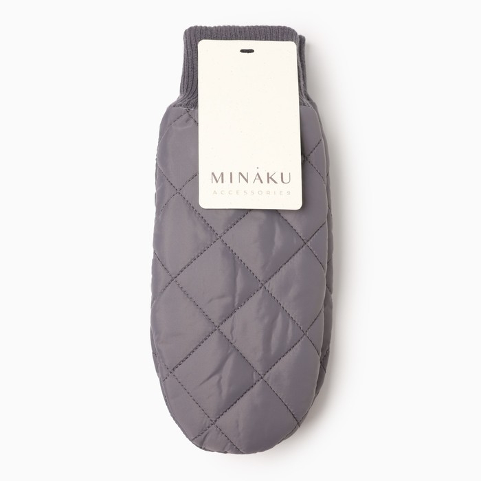 Варежки женские MINAKU, цвет серый, 24 см Варежки женские MINAKU, цвет серый, 24 см