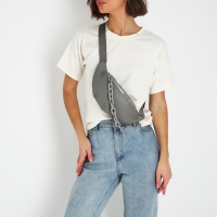 Поясная сумка на молнии, цвет серый Поясная сумка на молнии, цвет серый