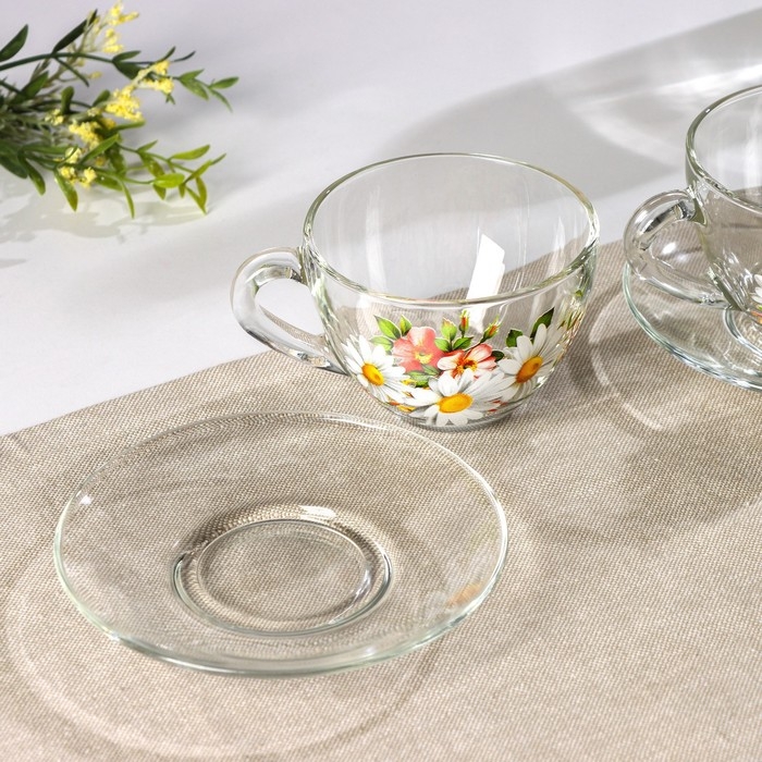 Набор чайный &laquo;Ромашковое поле&raquo;, 200 мл, в чемоданчике