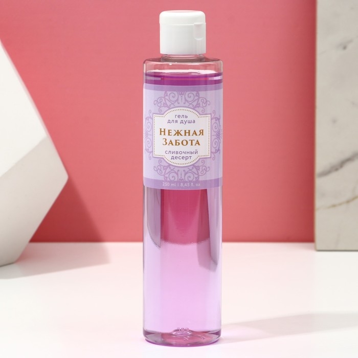 Подарочный набор косметики &laquo;Нежная забота&raquo;, гель для душа 250 мл и мочалка для тела, ЧИСТОЕ СЧАСТЬЕ