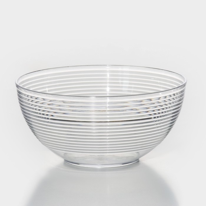 Салатник Доляна &laquo;Шарм&raquo;, d=19,5 см, высота 9,3 см, 1,7л, цвет прозрачный