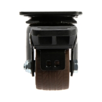 Колесо мебельное CAPPIO d=40,на площадке,со стопором,поворотное, покрытие TPR Колесо мебельное CAPPIO d=40,на площадке,со стопором,поворотное, покрытие TPR