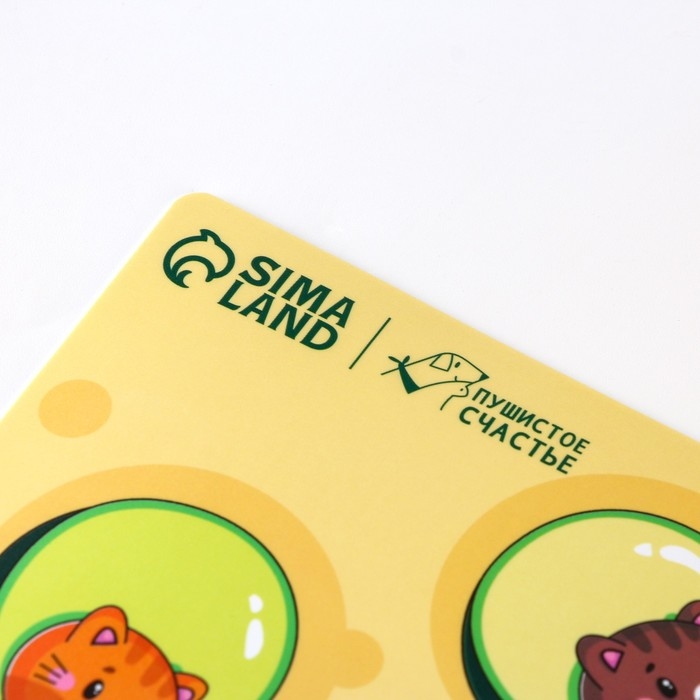 Коврик под миску нескользящий &laquo;Авокадо кот&raquo;, 43х28 см