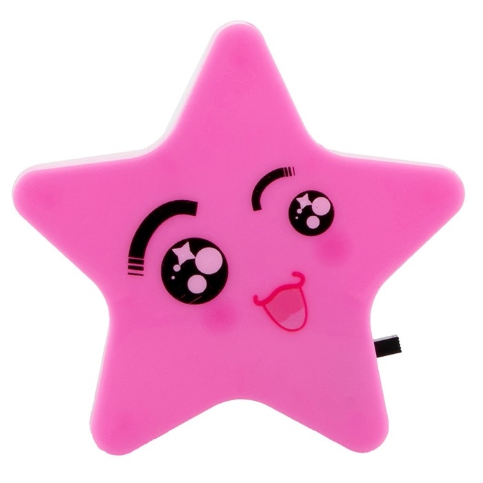 Ночник пластик LED Ночник пластик LED "Звёздочка" МИКС 8х8х2,5 см RISALUX