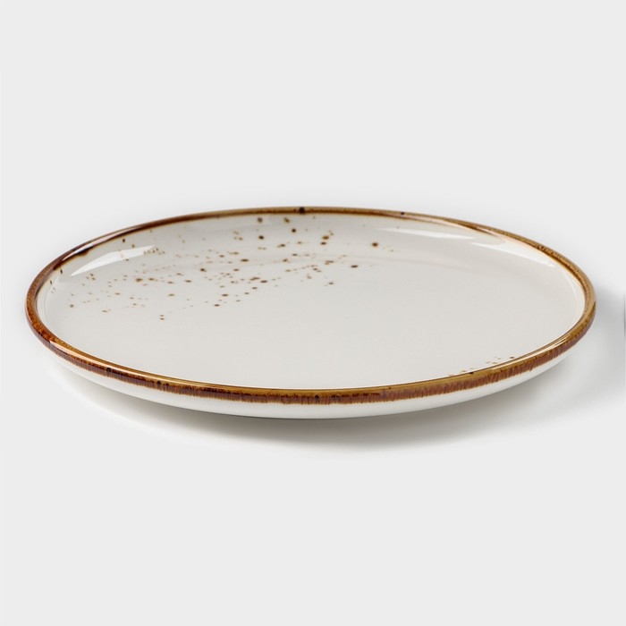 Тарелка фарфоровая обеденная Magistro &laquo;Церера&raquo;, d=20,3 см, цвет белый