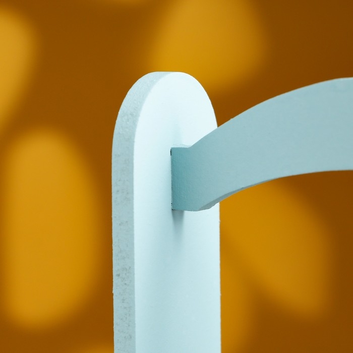 Кашпо - ящик деревянный 13,5х13,5х30 см Серо-голубой