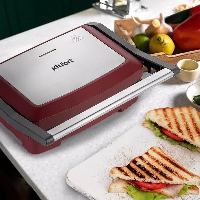 Сэндвичница Kitfort KT-3619, 750 Вт, антипригарное покрытие, бородовая Сэндвичница Kitfort KT-3619, 750 Вт, антипригарное покрытие, бородовая